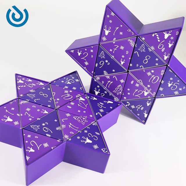 Stjerneformet julekalenderboks