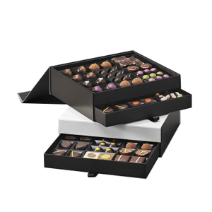 2 layer chocolate boxes with blister tray